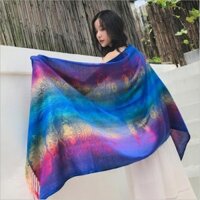 Yunnnan Ấm Tây Tạng 4.1 Khăn Phong Cách Dân Tộc Sa Mạc Giả Cotton Vải Lanh Chống Nắng Khăn Lụa Du Lịch Gạc Khăn Choàng Thái Lan Thanh Hải