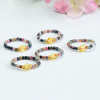 Yuny Tự Nhiên Kẹo Tourmaline Nhẫn Hổ Phách Bện Nhẫn Nữ Nhiều Màu Sắc Đá Quý Pha Lê Ngọc Trang Sức Quà Tặng20250227