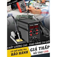 YUNYI Máy hàn 780W Máy khò nhiệt 8586D máy khò trạm hàn điện  2 trong 1  Với hai màn hình trạm hàn điều chỉnh nhiệt độ