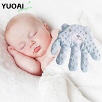 Yuoai Baby Soothing Palm, Velvet Hand Designing Baby Startle Prevention Găng tay mềm mại với điều khiển từ xa Điều khiển từ xa Phim hoạt hình Gối ngủ cho trẻ sơ sinh