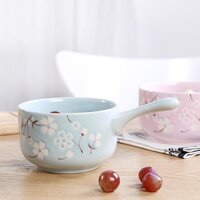 [Yuquan] Sakura Bát Ăn Sáng Đưa Bát Bát Ăn Cơm Bát Canh Bát Mỳ Phong Cách Trung Hoa Bột Yến Mạch Sữa Bát Pha Mỳ Tôm Chống Nóng