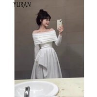 YURAN váy Đầm váy nữ body đầm thời trang Stylish Cổ điển Vintage WLQ2490LIZ 42Z241019