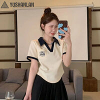 YUSHANLAN áo polo nữ áo có cổ Đơn giản Fashion Thể thao Korean A29J0V1 28Z240712