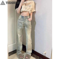 YUSHANLAN quần ống rộng quần nữ jean Stylish INS Cổ điển Fashion WNK23A1172 31Z240803