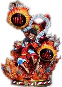 YUSHIJIA PVC Model Toy Gifts One Piece Figure Monkey D Luffy Gear Fourth Rubber Rubber Kong OrganFigure Action Figure Large Size PVC Statue (Color ...