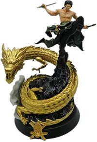 YUSHIJIA PVC Model Toy Gifts One Piece Figure Roronoa Zoro Dragon Figure Anime Figure Action Figure (Color : Purple) PVC Statue (Color : Golden)