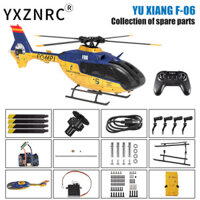 Yuxiang F06 EC135 RC Trực Thăng Tất Cả Các Bộ Phận Dự Phòng Vỏ Fuselage Cánh Quạt Pin Điều Khiển Từ Xa Mái Chèo Lưỡi Động Cơ ESC Servo