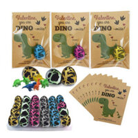 Yuxihon| Đồ chơi sinh khủng long Mini Đồ chơi trứng khủng long cho trẻ em Đồ chơi trứng khủng long Phục sinh Bộ đồ chơi nở trứng kèm thiệp chúc mừng Món quà hoàn hảo cho trẻ mới biết đi Bé trai Bé gái Trao đổi lớp học vui nhộn