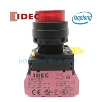 YW1L-M2E01QM3R Nút nhấn IDEC có đèn phi 22 loại nhấn nhả điện áp 220V dạng lồi 1NC