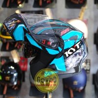 {YWQ CAR parts} Mũ bảo hiểm Fullface Lật Hàm Royal M179 tem KYT Xanh ngọc 2 kính tiện lợi Helmet