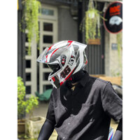 {YWQ CAR parts} ( Tăng che cằm và tem KYT) Mũ bảo hiểm Fullface Royal M266 2 kính lên tem 46 ROSSI