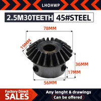 Yy 1 Chiếc Bevel Gear 2.5M 30Teeth Lỗ Trong 15 / 17 / 18 / 20 / 22 / 25 / 28 / 30 / 32 / 35mm Bánh Răng 90 Độ Góc Lưới Thép Bánh Răng Vít Lỗ M6 ADG9