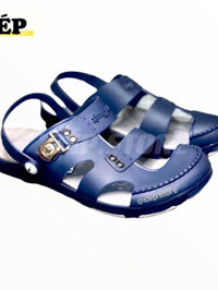 {Yy slippers} Dép sục nhựa dẻo đi mưa - Giày sandal bít mũi Nam Nữ 3 quai lỗ thoáng khí siêu nhẹ đi
