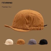 Yydiannawu Mũ vành mềm, Mũ lưỡi trai ngắn vành, Mũ bóng chày Cotton màu trơn hợp thời trang Street Hip Hop