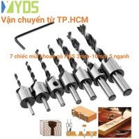 YYDS shop 7 chiếc mũi khoan gỗ HSS 3mm-10mm 5 ngạnh