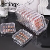 Yylingx 12 Cái / bộ Bộ Hộp Bảo Quản Móng Tay, Có Hộp Sắp Xếp Chống Bụi Đeo Móng Tay, Móng Tay Giả Acrylic Trong Suốt Di Động Hiển Thị Móng Tay Nghệ Thuật Choàng