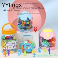 Yylingx 45 / 60 Chiếc Cốc Hút Đồ Chơi, Bộ Phi Tiêu Ném Mềm Nhiều Màu Cha Mẹ-Con, Trò Chơi Tương Tác Bằng Nhựa / Nhựa Đồ Chơi Fidget Trẻ Em