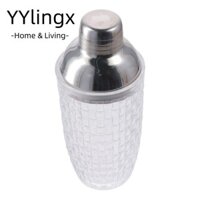 YYlingx Bình lắc Cocktail, Bình lắc đá thủy tinh 13,4 Ounce, Dễ dàng làm sạch Đồ uống chống rò rỉ đa năng bền bỉ Sử dụng tại nhà hoặc quầy Bar