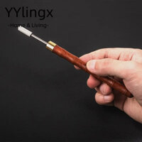 YYlingx  Con lăn sơn cạnh da, Đầu đồng thau Craft Edge Oil Finish Tool, DIY Gỗ đàn hương bằng thép không gỉ Bút nhuộm da có thể tái sử dụng
