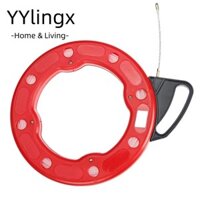 Yylingx Conduit Ducting Threader, 10 / 15 / 20 / 25 / 30M 4MM Máy kéo cuộn băng cá có thể tháo rời, Dụng cụ kéo dây Nylon bằng sợi thủy tinh bền bỉ