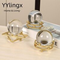 YYlingx Đế bóng pha lê, Hình dạng hình học Giá đỡ quả cầu thủy tinh hợp kim, Đạo cụ chụp ảnh thủ công hiện đại Bóng pha lê Đế trưng bày trang trí nhà cửa