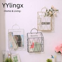 YYlingx Hộp đựng báo, Hộp đựng tạp chí sắt treo tường, Kệ sách cầm tay đa năng bền bỉ