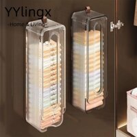 YYlingx Hộp đựng tất, Hộp đựng đồ lót tự dính treo tường, Hộp sắp xếp tiết kiệm không gian bằng nhựa cho gia đình