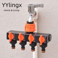 YYlingx Khớp van bốn chiều, Bộ chuyển đổi có công tắc Bộ phân phối nước vòi 4 chiều, Bộ chia nước vòi nhựa PVC một trong và bốn ra