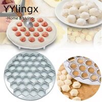 YYlingx Khuôn Bánh Bao, Máy Làm Ravioli Hợp Kim Nhôm 37 Lỗ, Bền Dễ Sử Dụng Máy Làm Bánh Bao Thịt Máy Nhà Bếp