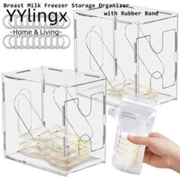Yylingx Tổ chức lưu trữ tủ đông sữa mẹ, Tháp lưu trữ sữa mẹ có thể tái sử dụng bền bỉ, Acrylic tiết kiệm không gian Phụ kiện cho con bú Hộp đựng sữa mẹ