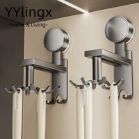YYlingx Yylingx Dưới Móc Tủ, Không Khoan Giá Bếp Đa Năng, Không Lỗ Xoay 360 Hút Móc Nhà Bếp