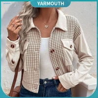 Yyr _ Áo khoác hàng ngày dành cho nữ Áo khoác dài tay mùa đông Áo khoác Cardigan in kẻ sọc dành cho nữ Áo khoác cài nút thời trang có túi và cổ bẻ để mặc và đi lại hàng ngày