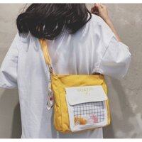 Z2 Túi vải nữ đeo chéo HVAZHI móc hoa cúc trong suốt BH 462 23 5