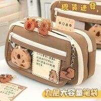 Za0k Capybara Hộp đựng bút chì Capybara Hộp đựng bút chì Capybara Capybara Hộp đựng bút chì Hộp đựng bút chì Hộp đựng văn phòng phẩm Hộp đựng bút chì dung tích lớn Capybara Jun Cửa cá heo
