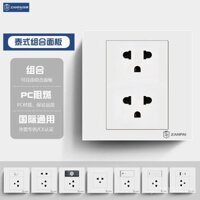 Zan Thương Hiệu 86 Loại Che Khuyết Điểm 16A Ổ Cắm Ba Lỗ Thái Lan Điện Thoại Hai Lỗ usb Công Tắc Nguồn Ổ Cắm Bảng Điều Khiển