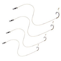 ZANLURE CR-K001 2PCS High Carbon Steel Fishing Hook Barbless Carp Hooks Lead Line Sea Freshwater