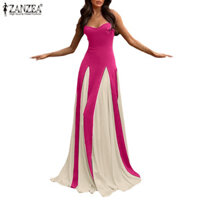 Zanzea Nữ Vintage Tính Khí Chặn Màu Áo Trượt Không Tay