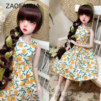 Zaofahua Váy bí ngô thanh lịch, Váy quây hình nơ hoa cầm tay, Phụ kiện DIY thời trang Mini Váy dài xếp ly công chúa cho búp bê 1 / 3 1 / 4 1 / 6 BJD 30 / 45 / 60cm