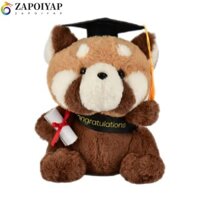 Zapoiyap Bachelor Raccoon Đồ chơi sang trọng Soft Cartoon Party Ủng hộ