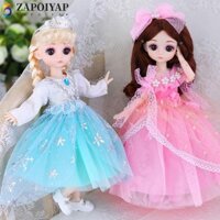 Zappoiyap Công Chúa Trang Điểm Bóng Khớp Búp Bê Mềm Mại DIY Trang Điểm Đồ Chơi Bé Gái