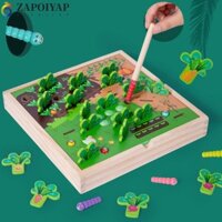 Zappoiyap Farm Kéo Củ Cải Board Game Bằng Gỗ Giáo Dục Sớm Đồ Chơi Trẻ Em
