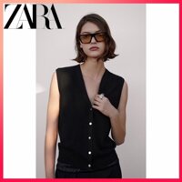 Zara Áo vest Dệt Kim Cơ Bản Mới