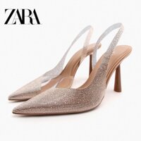 Zara Giày Cao Gót Lấp Lánh Xinh Xắn Dành Cho Nữ