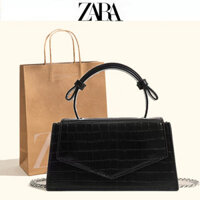 Zara Họa Tiết Động Vật Mini City Túi Nữ Mới Túi Cầm Tay Màu Trắng Túi Đeo Ngang Túi Đeo Vai Đơn