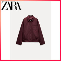 Zara Mới TRF Nữ Dây Kéo Túi Dài Tay Áo Khoác Thường Ngày