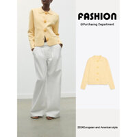 Zara Mùa Xuân 2025 Sản Phẩm Mới Thời Trang Nữ Đính Hạt Nút Ve Áo Dài Tay Kim Phẳng Áo Khoác 4192033 300