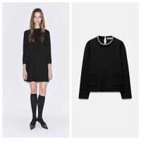 Zara Thu Đông Phong Cách Mới Nữ Trang Sức Cổ Phụ Kiện Đơn Giản Thoải Mái Dài Tay Cổ Tròn Áo Len 3920554