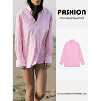 Zara2025 Áo sơ mi nữ dài tay sọc mới mùa xuân 2492161