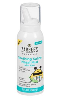 Zarbee's Naturals Soothing Saline Mist with Aloe, 3 oz 1 ea- Nước muối  xịt mũi cho bé