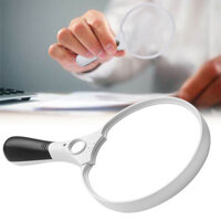 [Zaylily] Kính lúp trang sức chuyên nghiệp có đèn LED Kính lúp cầm tay 45X 2X Lupa cho tem tiền xu Trẻ em người cao tuổi đọc sách